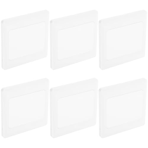 GLEAVI Lot De 6 Couvercles De Plaque Murale Blancs Type 86 Cache-Câble De Sortie Pour Rénovation Maison Installation Facile Plaque Obturatrice Durable Et Polyvalente