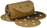 3M Stikit Gold Paper Disc Roll Dust Free, 216U, 01641, 6 in, P120 grade, 125 Discs Per Roll, Automotive Abrasive Disc