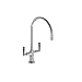 Jaclo 1021-B-PSS 10" Swivel Spout Faucet with Black Ceramic Lever, Polished Stainless Steel