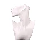 Support de Bijoux, 1 Pièce Bijoux Mannequin Buste Collier Boucles d'Oreilles Organisateur Suspendu Pendentif Oreille Goujons Porte Bijoux Magasin Modèle Présentoir (Blanche)