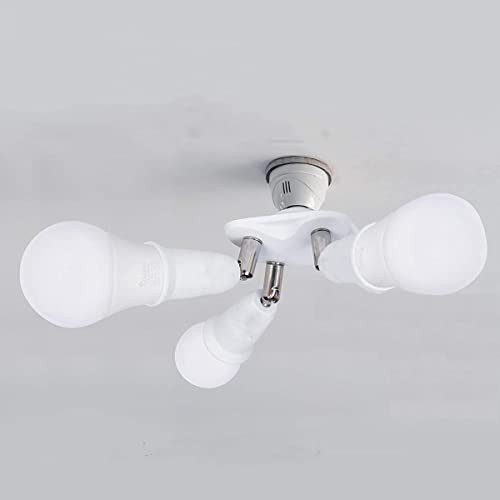 Clwhj 360 Degrees Adjustable 3 In 1 E26/E27 Splitter Socket Adapter. E26/E27 Standard Led Bulbs 360 Degrees Adjustable 180 Degree Bendable Max Watt 180W #TOP5