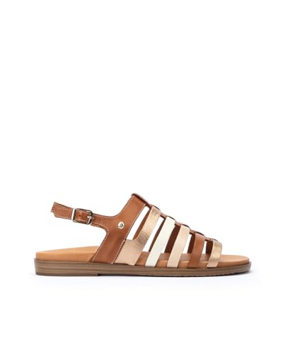 Sandale Formentera W8Q-0799C1 en cuir camel pour femme élégante