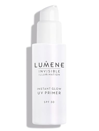 Lumene Invisibile Illumination Instant Glow SPF 30 UV Primer 30 ml, Fluido Viso Radiance Enhsting con Willowherb nordico, estratti di alghe e vitamina E