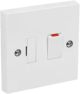 1 Gang Spur Wall Switch 13 Amp Fused Connection Unit Switched - Standard Square White