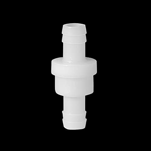 Litoexpe 3/8" One-Way Check Valve - PVDF Plastic Non-Return Valve For Fuel, Water, Air, Or Gas Lines (2-Pack)