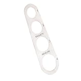 OSOLADY Stainless Steel Spaghetti Measuring Tool with 4 Holes Lightweight Portable Noodle Ruler