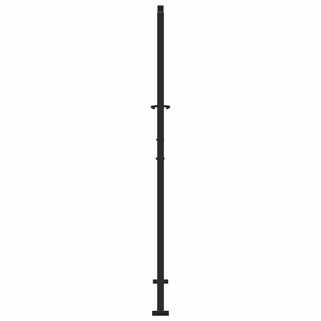vidaXL Brama ogrodowa czarna 100x175 cm stalowy wzór liścia
