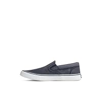 Sperry Mens Striper II Slip On Canvas Boat Shoe, Navy, US 10.5