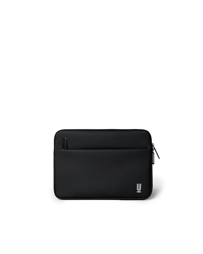 Housse ordinateur portable 13/14 pouces noire en similicuir éco-responsable