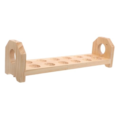 STOBAZA Organizador de Huevos de Madera para Cocina Bandeja Apilable para Almacenamiento Seguro y Fresco Encimera Soporte Versátil para Huevos de y Pato Diseño Compacto y Fácil Limpieza