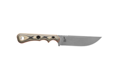 Tops Knives Muley Skinner Full Tang Fixed Blade- Tumble Finish Blade Finish- Black Kydex Sheath w/Belt Loop