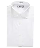 Adam Baker Boy's X1AB24BRB Long Sleeve Non Iron White Dress Shirt - White - 16