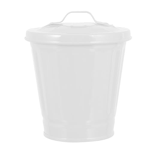Pequeña caneca de basura con tapa para escritorio 4.33x3.54x3.54 in