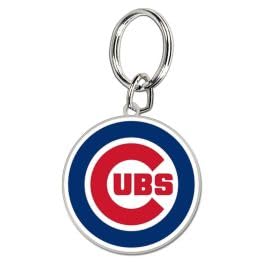 Porte-clés cloisonné Chicago Cubs avec finitions métalliques haut de gamme