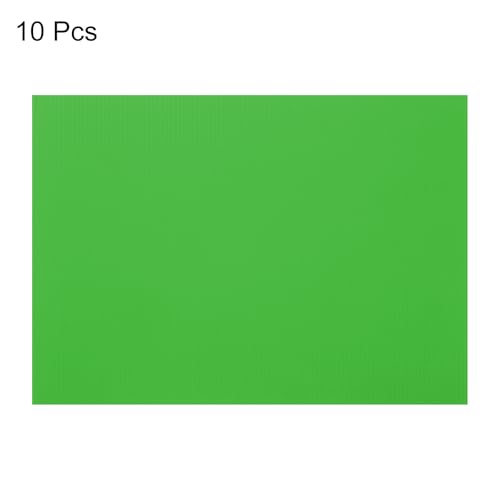Image of uxcell 10pcs Corrugated Cardboard Paper Sheets,Fruit Green,14 inch x 10inch,for Craft and DIY Projects