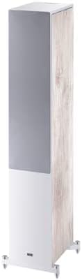 HECO Aurora 700 Floorstanding Speaker, side view with wood grain