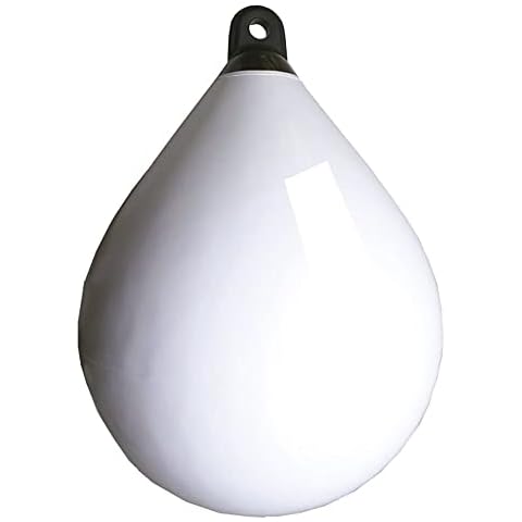 Kugelfender Fender Fenderboje Bootsfender weiß 55 cm rund Cover