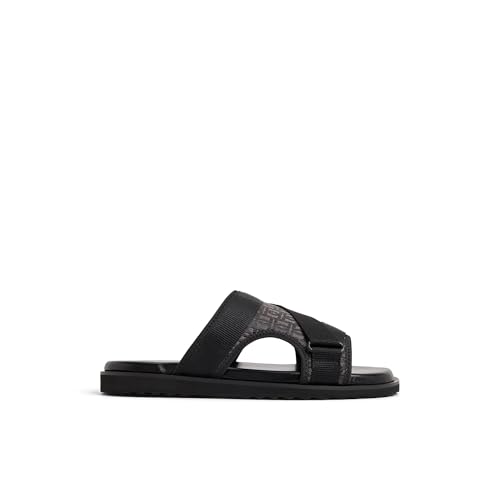 Image of Aldo DENIELS-IN004 Men Open Black Single Strap Sandals