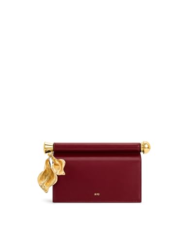 JW PEI Womens Holly Metal Pendant Embellished Clutch - Claret