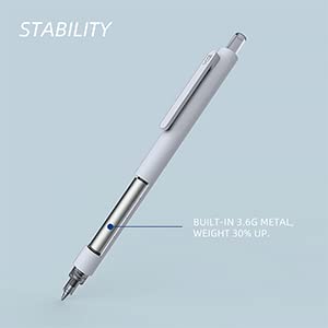 Kaco Gel Ink Pens Aesthetic 6 Pieces Cute Retractable Pens 0.5Mm Fine Point, 4 Black Ink + 2 Pink Ink, Office School Supplies Christmas Holiday Gifts #TOP6