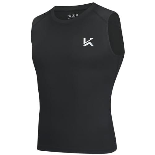 Boys Sleeveless Compression Shirt Qucik Dry Athletic Tank Tops Youth Kids Basketball Football Undershirt Workout - Main Image