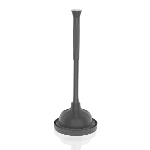 Image of Toilet Plunger with Holder Combo for Bathroom Cleaning, Quick-Drying Plunger with Holder