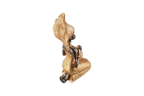 Estatua de mujer africana de resina para decoración retro miniatura 6