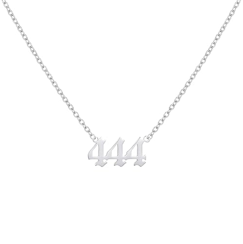 TGOLM Stainless Steel 444 Number Pendant Necklace for Women by TGOLM - Used condition - Image 3