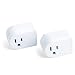 (2 Pack) Uninex White Grounded On/Off Power Switch with Amber Light ETL