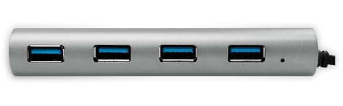 LogiLink UA0309 hub USB 3.1 per PC/laptop, 4 porte Alloggiamento in alluminio Argento - Hub USB - Immagine 1