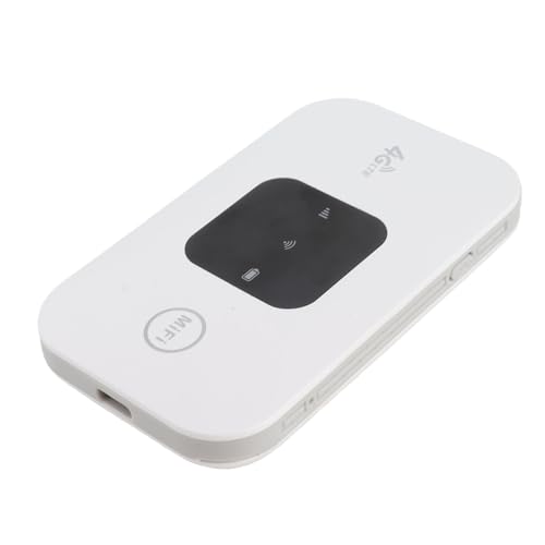 Image of Portable High Speed White 4G Mobile WiFi Hotspot Router for Car Travelers and Business Users 10 Users 2100mAh Li Battery for Phone Laptop Desktop Tablet