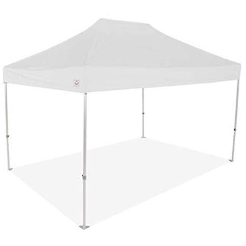 Impact 10' x 15' Pop Up Canopy Tent, Commercial Grade Aluminum Frame and 500D Fabric, Includes Roller Bag, White