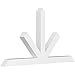 Ekena Millwork GBP096X52X0606SAR00 Saratoga Architectural Grade PVC Gable Brackets 96"W x 52"H x 6"D x 6"F, 13/12 Pitch
