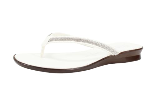 ITALIAN Shoemakers Wilda Women's Comfort Thong Sandal for Women (White, US Footwear Size System, Adult, Women, Numeric, Medium, 11)