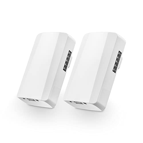 Ponte wireless per esterni, ponte WiFi punto a punto con porta Ethernet, distanza 2,4 GHz, 500 M-1...