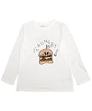 [Bee] ビー プリントTシャツ 長袖 ガールズ ボーイズ 女の子 男の子 キッズ 春 秋 冬 taa05043 140cm ハンバーガー×ホワイト