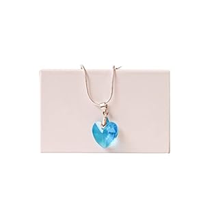 COLGANTE CORAZON DE CRISTAL SWAROVSKI AZUL CLARO