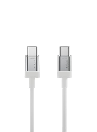 Image of Nothing Original 65W Type C to C High Speed 3.3Ft Cable for Nothing /CMF Nothing Phone 2 /2A /1 / Google /Galaxy S24 Ultra /Buds Fast Usb C Charging Support Laptop /Tablet Cord Sync Data Transfer, White