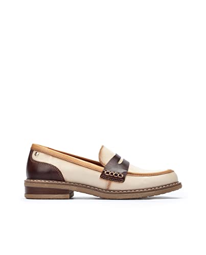 Image of PIKOLINOS Aldaya W8J-3541 Women's Loafers - Premium Calfskin Leather Slip-On - Lightweight Comfort, Removable Insole, Medium & Wide Width Ergonomic Everyday Support