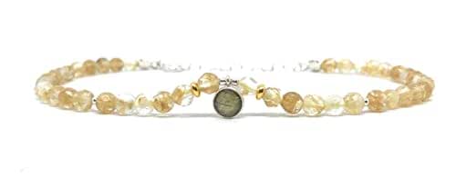Eloboe essence Natural Stone Citrine Quartz Anklet