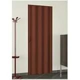 porta a soffietto in pvc (cm 82 x 210 - colore mogano)