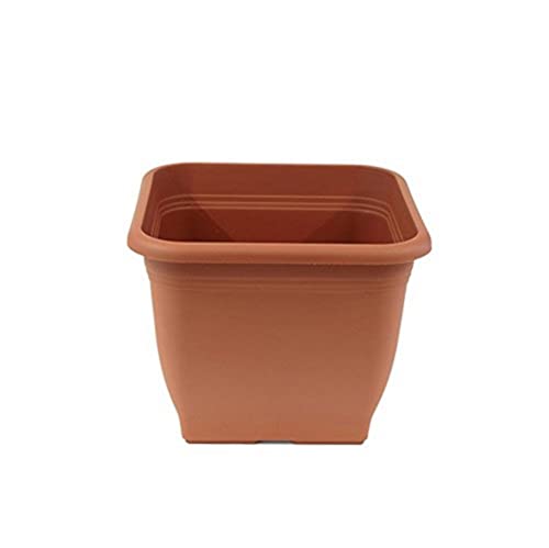 greemotion Pflanzkübel Pia Terrakotta - Blumentopf 33x33cm - 14,5L Blumenkübel eckig - Übertopf UV-beständiger Kunststoff - Pflanztopf frostsicher - Pflanzgefäß mit Bodenlöchern - Pflanzen-Zubehör