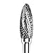 93376 -- Carbide Burr, 3 mm Dia., SH-41 D/C Burr, Flame Pointed End, 6 mm Flute L, 3 mm Shank