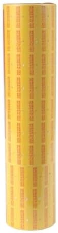 BAMBALIO Price Label ROLL 10 Rolls x 600 Labels Compatible with All Single Line Labeling Machines Yellow MRP