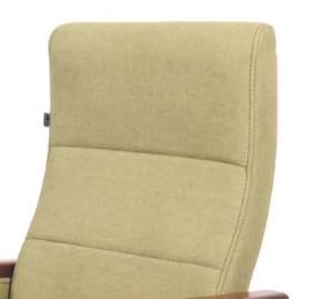 Image of High Back Executive Office Chair with Wooden Armrests & Wooden Wheel Base | Swivel, Height Adjustable Director Chair | Upholstered Ergonomic Desk Chair for Office & Home | Cream
