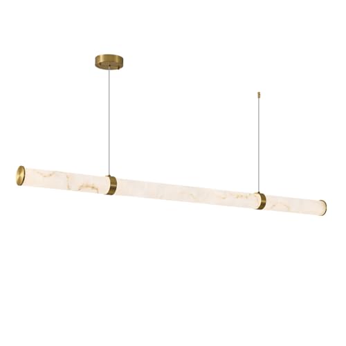 Lampe suspendue linéaire design pour un îlot de cuisine lumineux et chaleureux