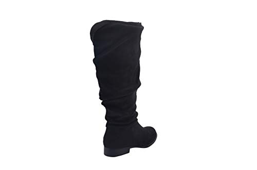 microsuede knee high boots