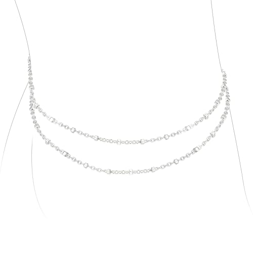 MIDEEO Gold/Silver Ankle Bracelets for Women,14K Gold Anklets Waterproof Cuban Link Heart Beads Herringbone Rhinestone Anklets Set Layered Anklet Bracelets for Women Gold Jewelry Gift