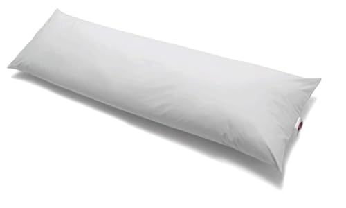 JVR | Almohada Firme Forte 135 cm Alta Firmeza y Máximo Soporte Cervical - Relleno de Fibra Hueca Siliconada de Alta Densidad. Almohada Ergonómica Ideal para Dormir de Lado o Boca Arriba
