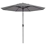 Madison Sonnenschirm 300cm Hellgrau Ampelschirm Gartenschirm Marktschirm